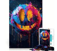 Smile Crazy Face Colorful 1000 Piece Jigsaw Puzzle for Teenagers Recall Upgrade Calm Mind Clear Cut Art Collectible 50x75cm
