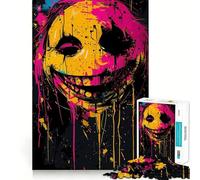 Smile Crazy Face Colorful 1000 Piece Jigsaw Puzzles for Adults Teenagers Memory Upgrade Light Relax Sharp Cut Lovely Gift 38x26cm