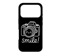 "Smile!" Cute Kawaii Camera Character Minimalist Art Case for iPhone 17 Pro