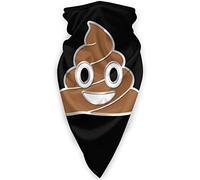 Smile Cute Poo Men Women Face Protection Neck Gaiter Stylish Bandana Multifunctional Neck Scarf For Camping Soccer Fishing