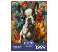 Smile Dog Jigsaw Puzzles Puzzle for Adults Kids. 1000 Piece Impossible Challenge Toy Educational Game Home Decoration for Educational Games Gifts 38x26cm/1000pcs