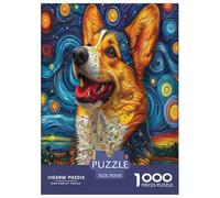 Smile Dog Jigsaw Puzzles Puzzles for Adults Kids. 1000 Pieces Impossible Challenge Toy Educational Game Home Decoration for Adults& Kids Age 14 Years Up 70x50cm/1000pcs