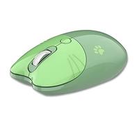 Smile dolL Wireless Silent Mouse, Light and Portable, Compatible with Windows Series and Mac OS Series, Suitable for Desktop Computer, Laptop, MacBook, IPad. (Wireless & Bluetooth, Green)