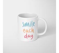 Smile Each Day 11oz Ceramic Mug - Inspirational Coffee Cup with Equality & Positivity Message - Sigma Grindest Memes - Meaningful Gift for Her, Friend, or Colleague