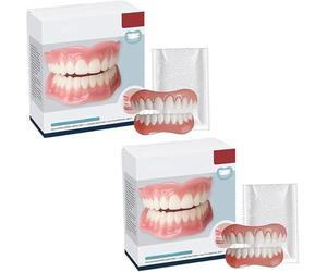 Smile Enhancer Denture Kit - Natural Teeth Cover for Missing Teeth & Gaps, for a Confident Smile, Temporary False Teeth(2pcs)
