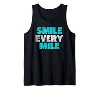 Smile Every Mile Funny Running Slogan Tank Top
