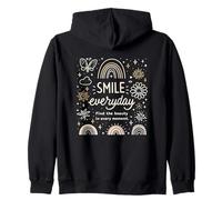 Smile Everyday Find The Beauty In Every Moment Love Positive Zip Hoodie