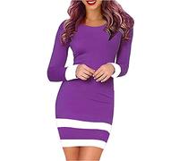 Smile Fish Women's Halloween Long Sleeve Purple Dress for Daphne Costume Mini Dress, Purple, X-Large