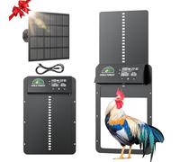 SMILE FOREST Automatic Chicken Coop Door with Light Sensor & Timer Control - Multi-Mode Chicken Door Opener with Solar Charging-03