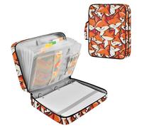 Smile Fox Zipper Binder Bag 3 Ring 6-Tab Expanding File Folder 500 Sheets Organizer for School Work Office