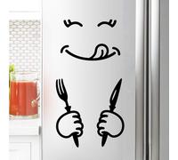 Smile Fridge Sticker Funny Vinyl Wall Sticker Decor Decal Mural Kitchen Fork Kni