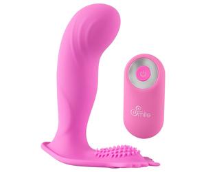 SMILE G-Spot Panty - wearable, rechargeable, remote-controlled vibrator (pink)
