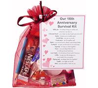 Smile Gifts UK 16th Anniversary Survival Kit Gift (Great Novelty Present for Sixteenth Anniversary or Wedding Anniversary for Boyfriend, Girlfriend, Husband, Wife)