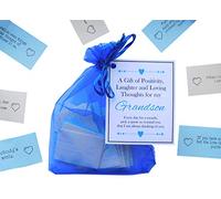 SMILE GIFTS UK Handmade Grandson Gift Quotes of Positivity, Laughter and Loving Thoughts. 31 Inspirational Quotes for Each Day of The Month. Letterbox Friendly.