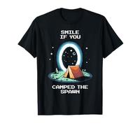 Smile If You Camped The Spawn | Pixel Art Gamer Meme T-Shirt
