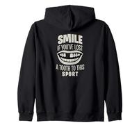 Smile If You Lost A Tooth To This Sport - Funny Zip Hoodie