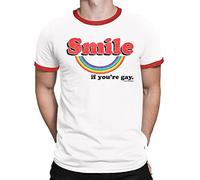 Smile If Your Gay - Mens or Womens Gay Pride Rainbow Organic Cotton T-Shirt LGBT