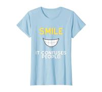 Smile it confuses people funny nice saying T-Shirt