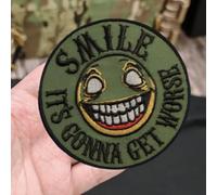 Smile! It is Gonna get Worse Morale Patch - Funny Tactical Embroidered Patch for Military Gear, Backpacks, Operator Baseball Caps, Plate Carriers & Vests - Morale Patches
