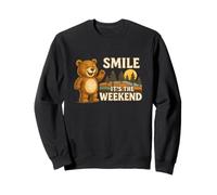 Smile It’s The Weekend Camping Nature Hiking Boys Girls Kids Sweatshirt
