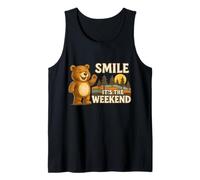 Smile It’s The Weekend Camping Nature Hiking Boys Girls Kids Tank Top