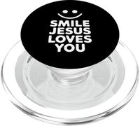 Smile Jesus Loves You Funny Faith Christian PopSockets PopGrip for MagSafe