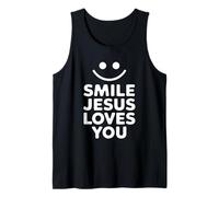 Smile Jesus Loves You Funny Faith Christian Tank Top