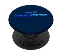 Smile Jesus Loves You I Love Jesus Christianity PopSockets Adhesive PopGrip