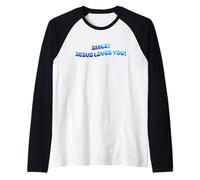 Smile Jesus Loves You I Love Jesus Christianity Raglan Baseball Tee