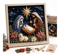 Smile lab Christmas 3D Fabric Poke Art for Adult, DIY Poke Art No Sew (A4)