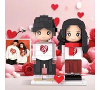 Smile lab Custom Brick Figures Duddu Version Personalised Full Body 1 Person Small Particle Photo Building Blocks Set Gifts for Christmas