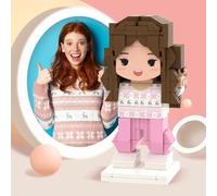 Smile lab Custom Brick Figures Personalised Full Body 1 Person Small Particle Photo Building Blocks Set, Christmas Valentine's Day Birthday Gifts for Women Men Couples Boyfriend Husband