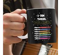 Smile lab Fathers Day Mugs Personalised I AM Their Father Mug Light Saber Coffee Mug Customised 1-7 Child Names Dad Cup Fathers Day Birthday Christmas Gifts for Dad Daddy Papa Grandpa