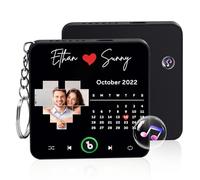 Smile lab Personalised Music Keyring with Photo Custom Spotify Song Player Keychain Gift for Couples, Women & Men