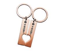 Smile lab Personalised Music Spotify Code Keychain Custom Engraved Song Stainless Steel Heart Couples Keychain Gifts Pink