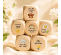 Smile lab Wooden Story Cubes for Kids, Story Dice Cubes