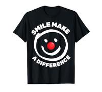 Smile Make a Diffrence Red Nose Funny Face T-Shirt