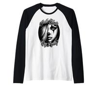 SMILE NOW CRY LATER Chicana Payasa Tattoo Cholo Clown Girl Raglan Baseball Tee