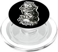 Smile Now Cry Later Chicano Angel Baby Cherubs PopSockets PopGrip for MagSafe