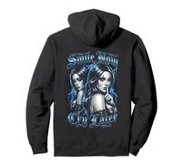 Smile Now Cry Later Chicano Art Payasa Lowrider Style Pullover Hoodie