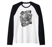 Smile Now CRY Later Chicano Art Tattoo Cholo Clown Chola Raglan Baseball Tee