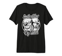 Smile Now Cry Later Chicano Lowrider Blackwork Premium T-Shirt