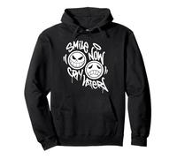 Smile Now Cry Later Graffiti Pullover Hoodie