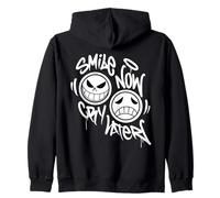 Smile Now Cry Later Graffiti Zip Hoodie