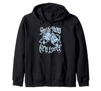 Smile Now Cry Later, lowrider, cholo, raza, arte, chrome foo Zip Hoodie