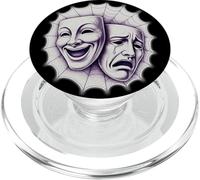 Smile Now Cry Later Theater Masks Spiderweb PopSockets PopGrip for MagSafe