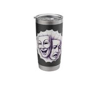 Smile Now Cry Later Theater Masks Spiderweb Stainless Steel Insulated Tumbler