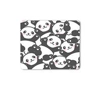 Smile Panda Mouse Pad Decorative Cute Little Lovely Animal Pattern Funny Happy Nature Gaming Mouse Mat Non-Slip Rubber Base Thick Mousepad for Laptop Computer PC 11.8" x 9.8"