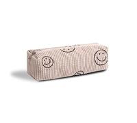 Smile Pencil Case Lightweight Small Aesthetic Pen Case Office College School Storage Bag Pouch Holder Box Organizer Makeup Pouch Cosmetic Bag Cute Pencil Case for Girls Boys Kids (Beige)