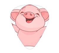 smile pink pig Guitar Picks 12 Pack Set Guitar Gift for Bass Picks Acoustic Guitars Plectrums with Clear Storage Box